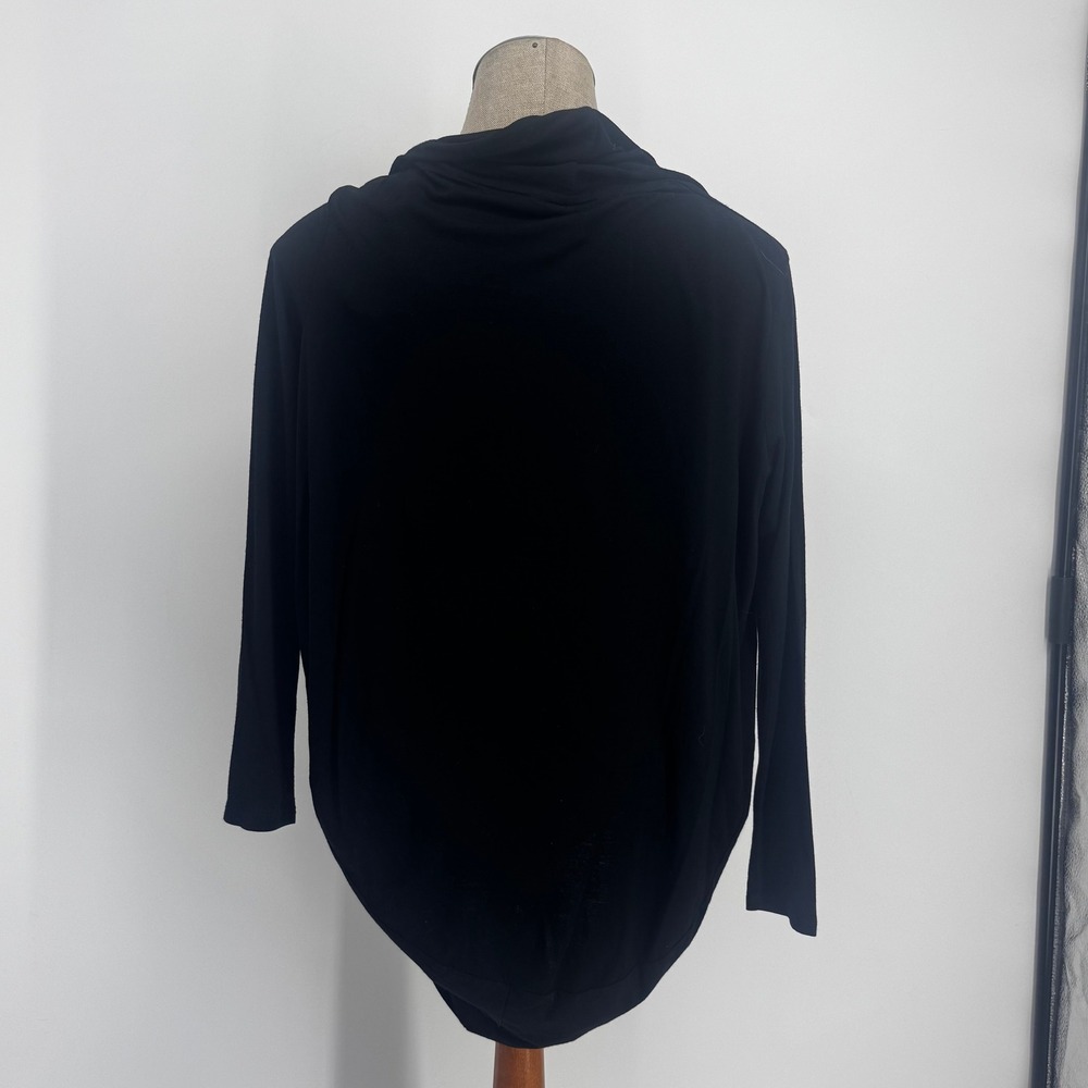 Banana Republic Cardigan Womens XS Black Open Front Cocoon Stretch Draped Layer - Picture 2 of 6